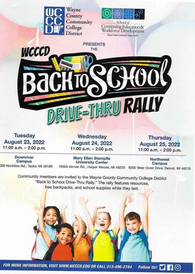 WCCCD Back to School DriveThru Rally • Homeroom Detroit